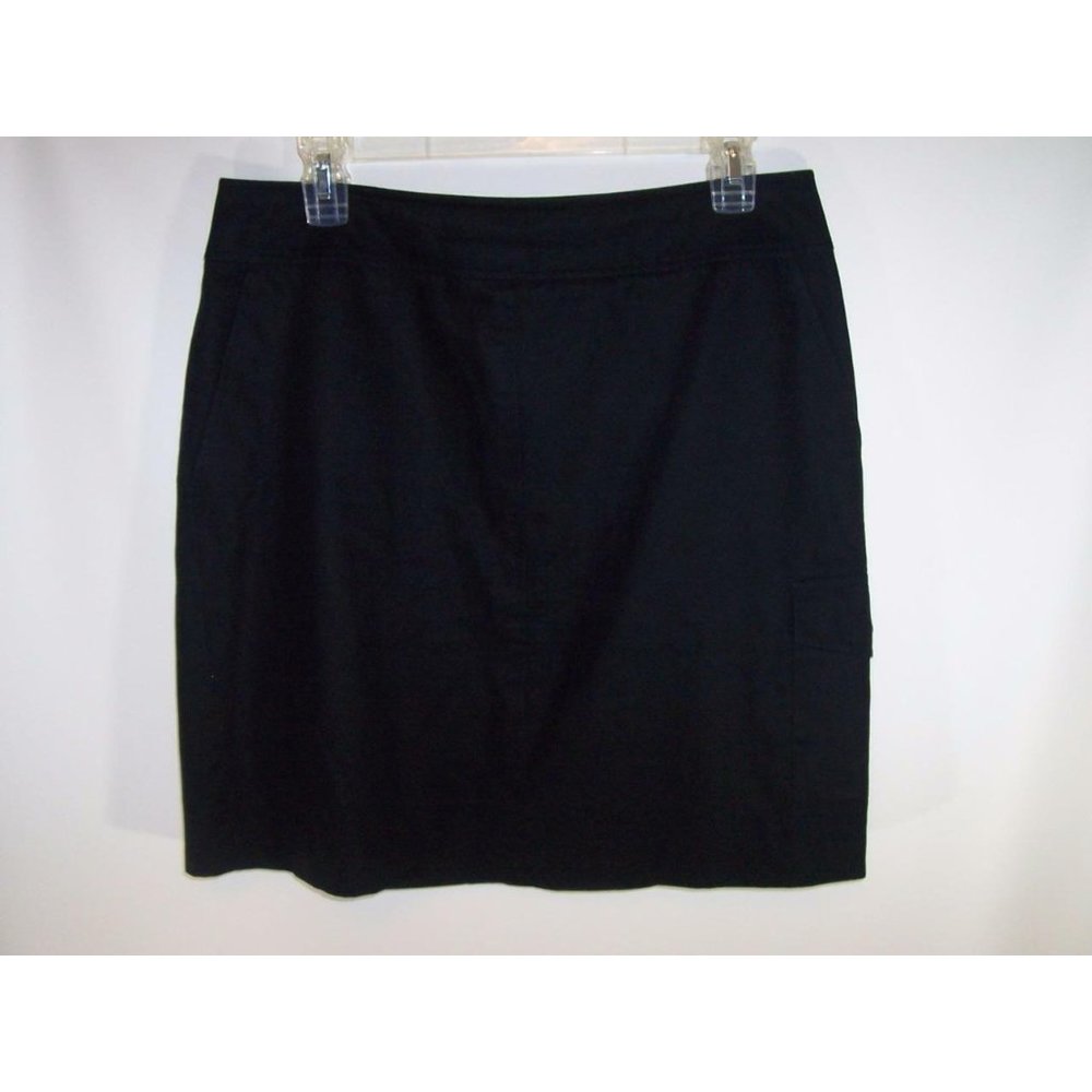 Ann Taylor Skirt Black Women's Size 12 Cotton‎